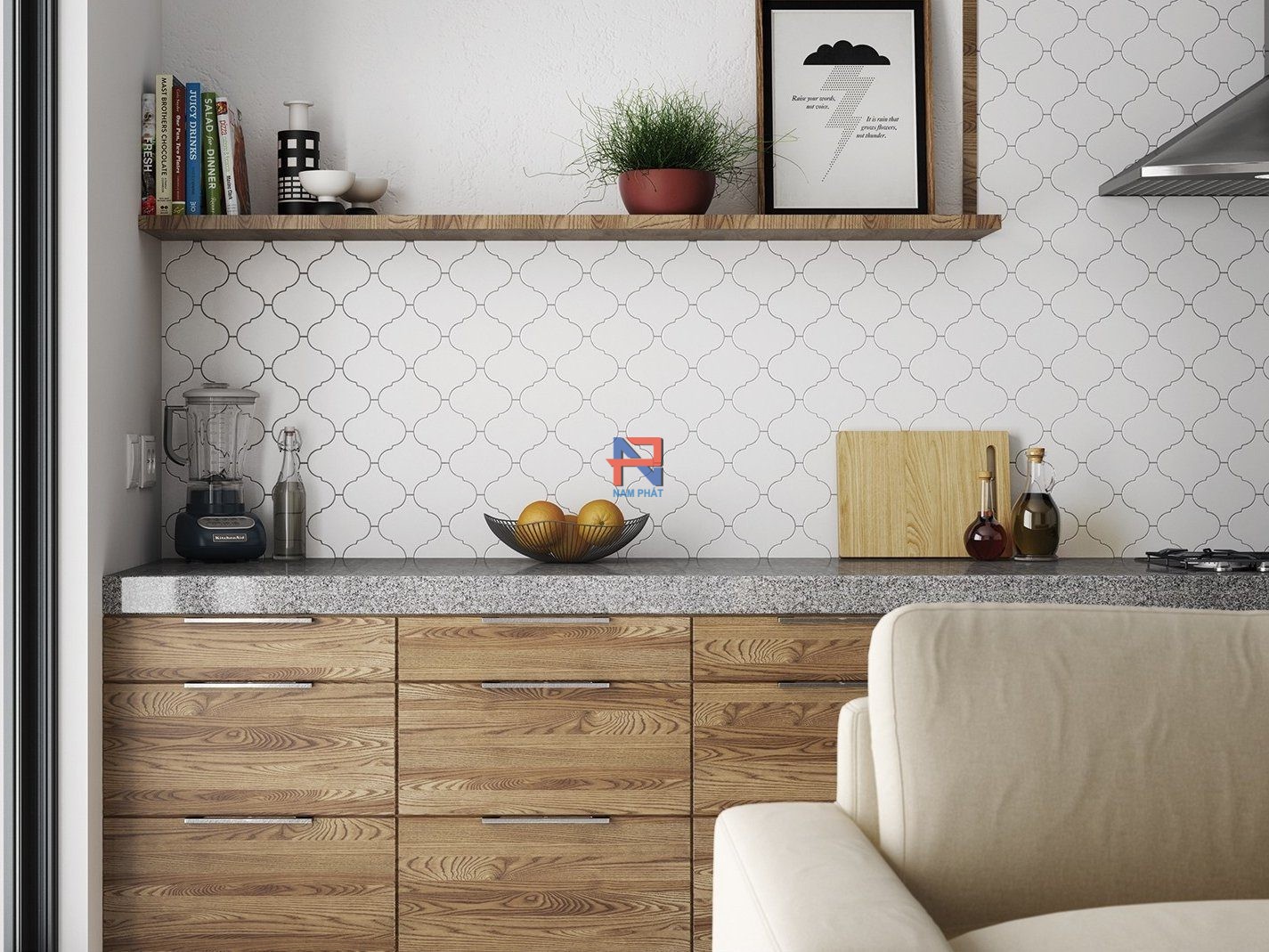Gạch Vảy Cá Ốp Bếp Đẹp VC010