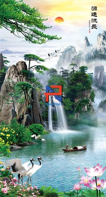 Gạch Tranh 3D Thác Nước - GT3D15
