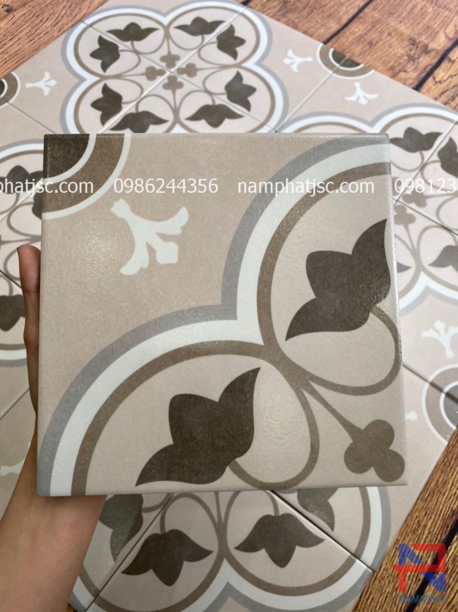 Gạch bông men nhập khẩu 20x20 NAP201 - Gạch bông Nam Phát