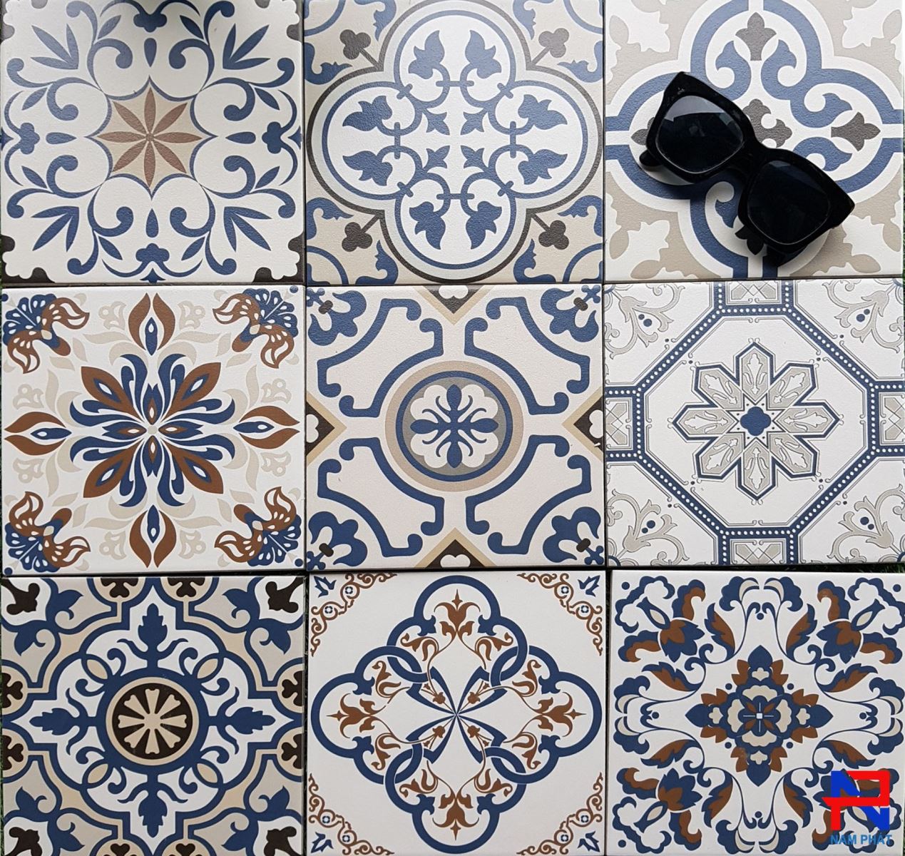 Gạch bông men 20x20 (cm) NPGBM031