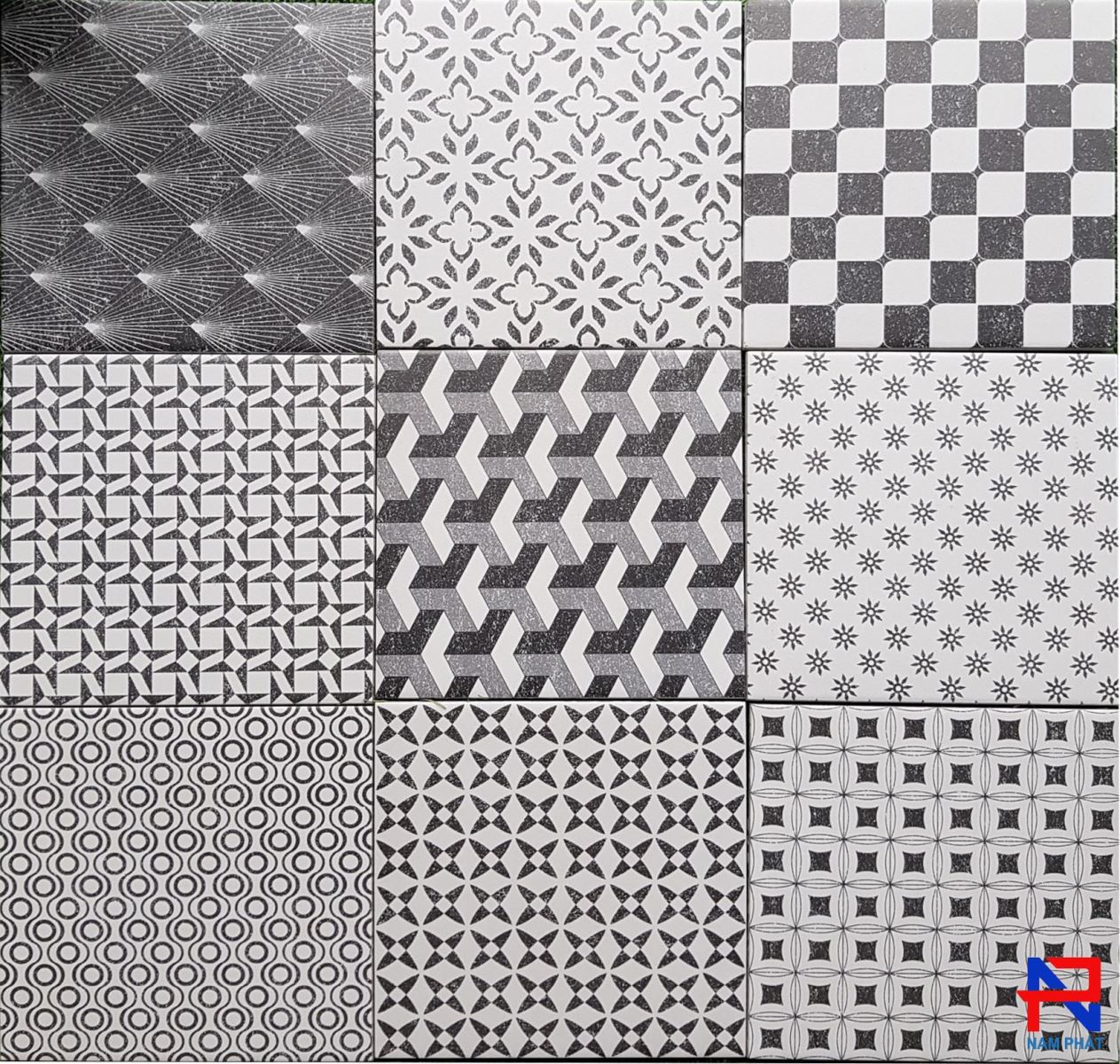 Gạch bông men 20x20 (cm) NPGBM034