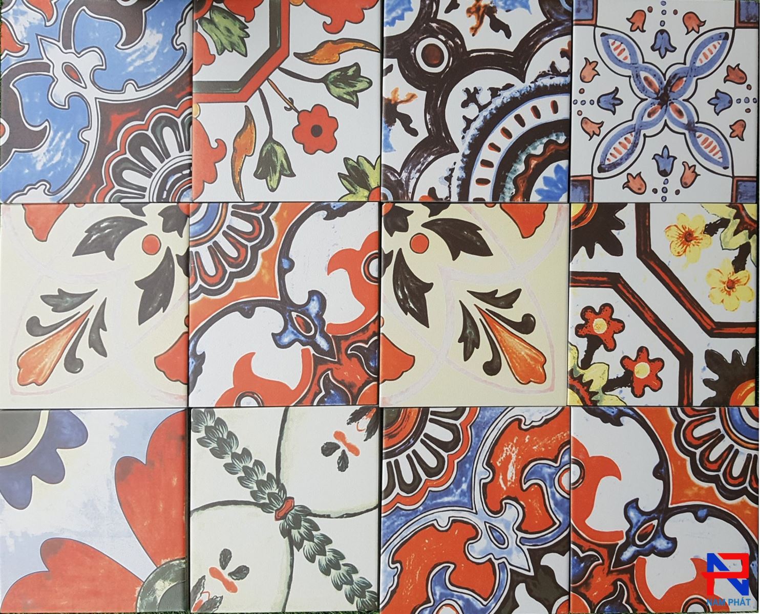 Gạch bông men 20x20 (cm) NPGBM048