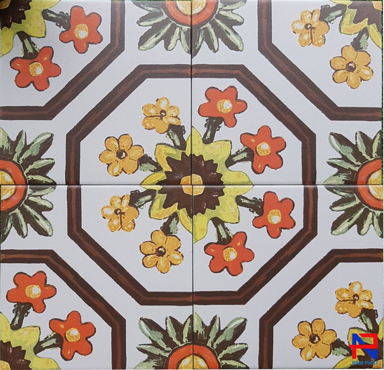 Gạch bông men 20x20 (cm) NPGBM049