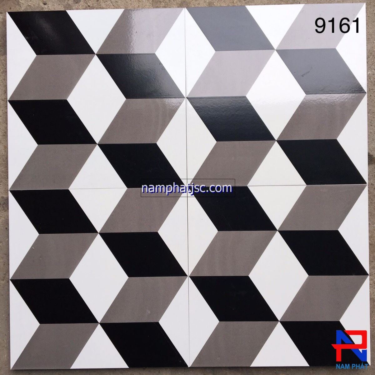 Gạch bông men 30x30 (cm) bán sứ NPGBM9461