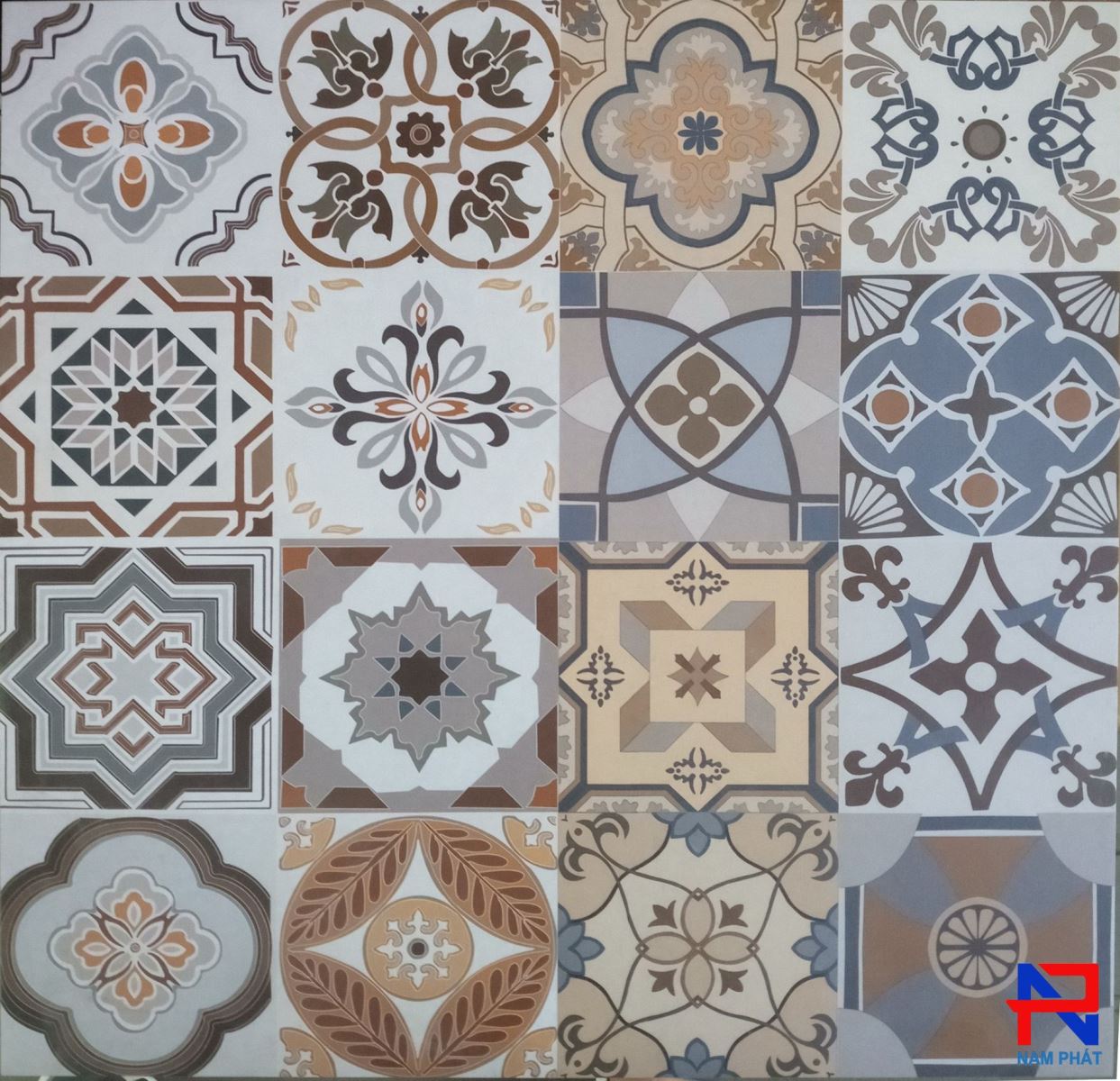Gạch bông men 60x60 (cm) NPGBM22