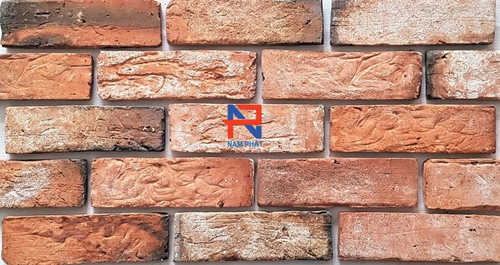 Gạch giả cổ VPG043 Trắng - Đỏ