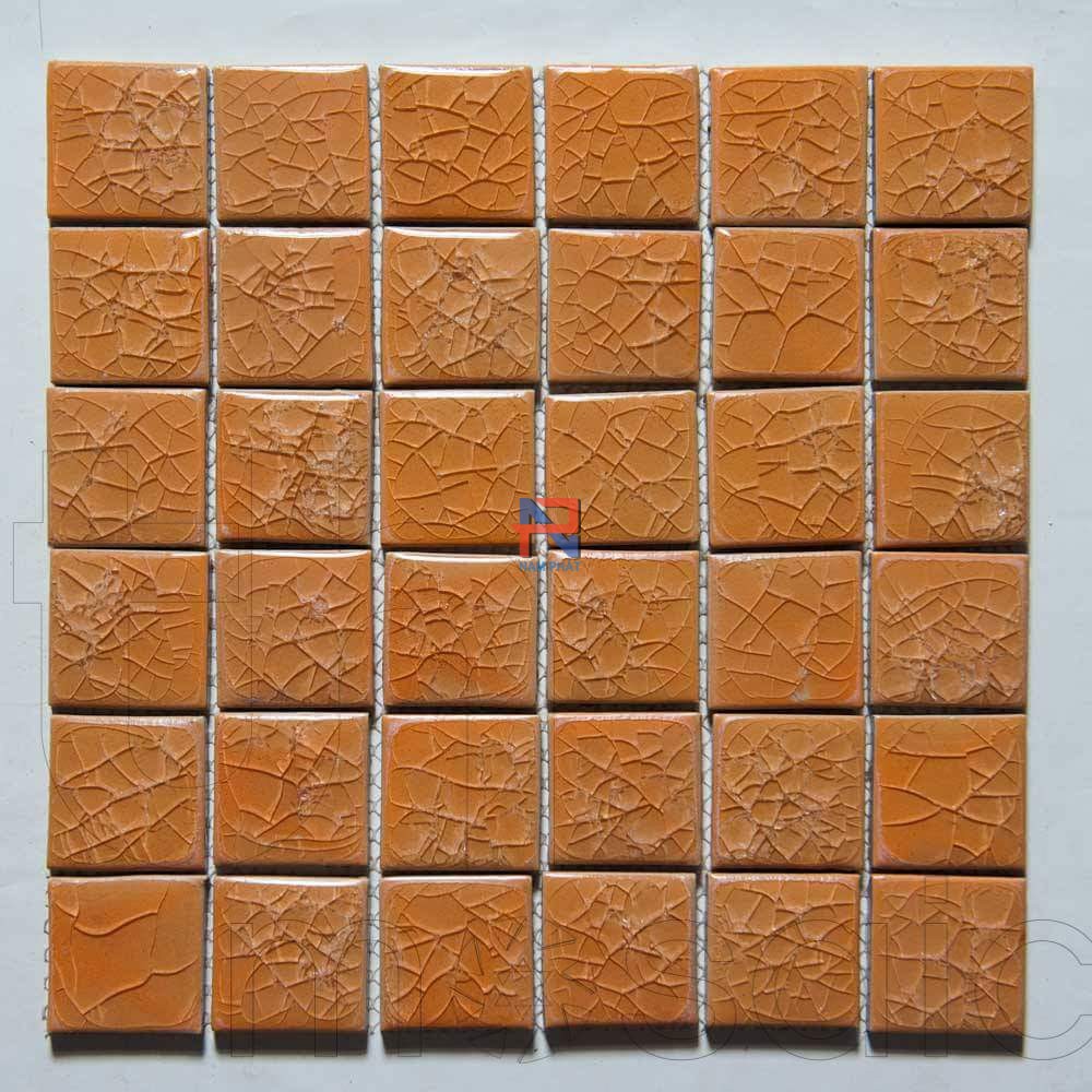 Gạch Mosaic Gốm Rạn Đơn Màu 48x48mm MGRD48008