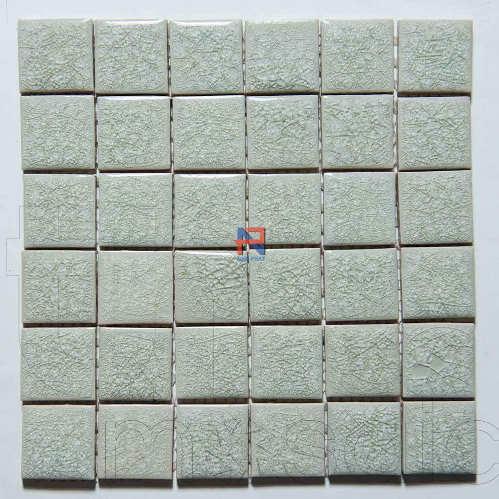Gạch Mosaic Gốm Rạn Đơn Màu 48x48mm MGRD48009