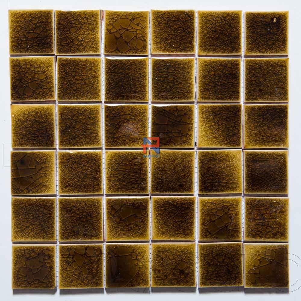 Gạch Mosaic Gốm Rạn Đơn Màu 48x48mm MGRD48012