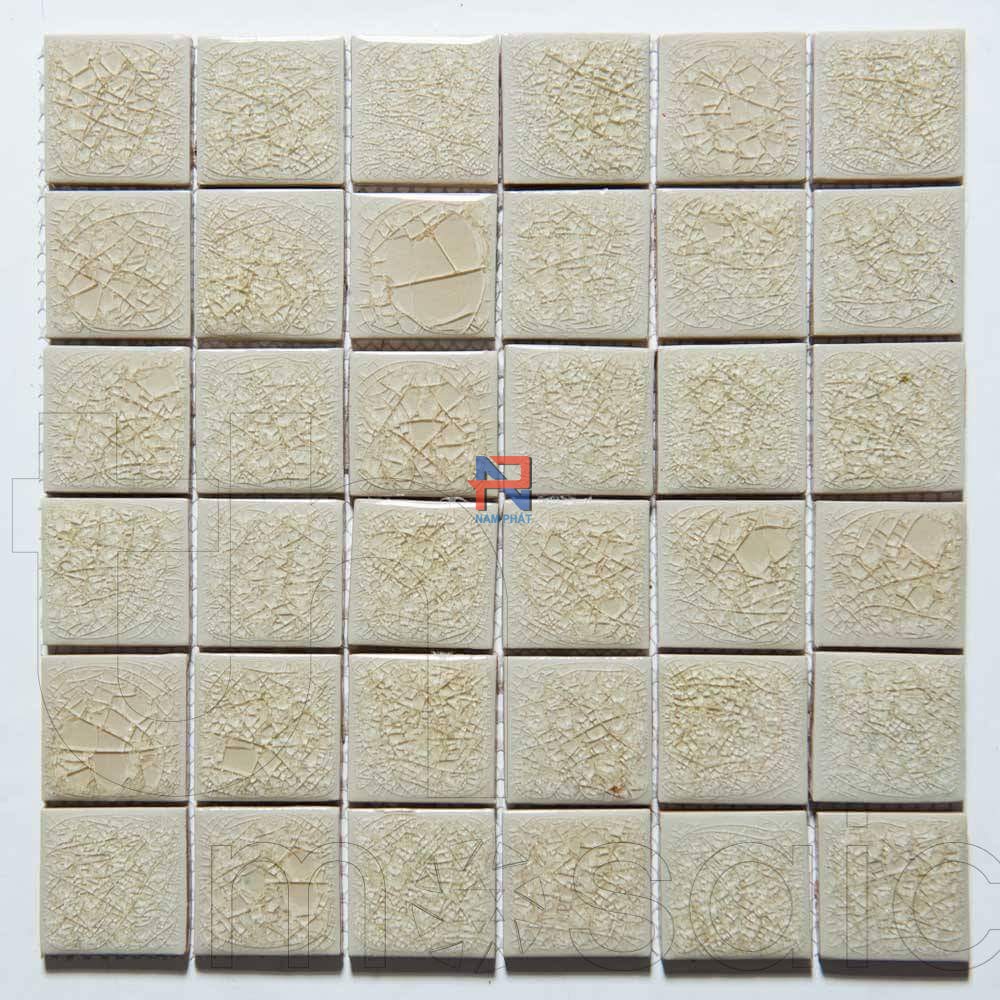 Gạch Mosaic Gốm Rạn Đơn Màu 48x48mm MGRD48016