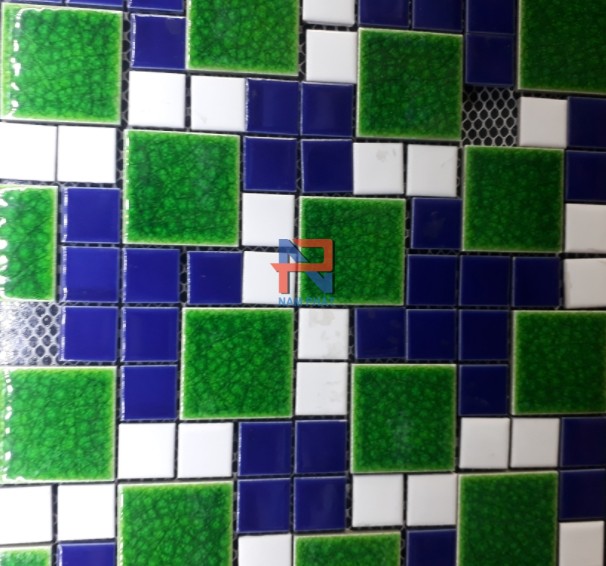 Gạch Mosaic Gốm Rạn Trộn Màu 48x48mm MGRT48014
