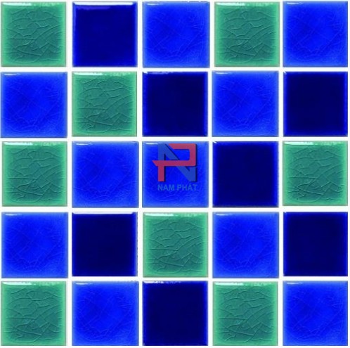 Gạch Mosaic Gốm Rạn Trộn Màu 48x48mm MGRT48008