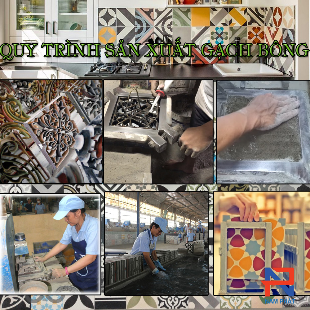 quy trình sản xuất gạch bông