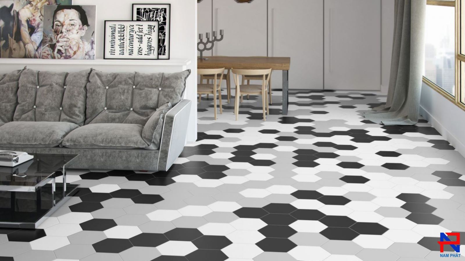 ​GẠCH BÔNG LỤC GIÁC LÁT NỀN – ĐIỂM NHẤN CHO KHÔNG GIAN THÊM MỚI MẺ