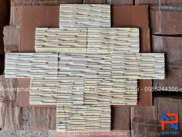 Đá răng lược vàng kích thước 10x20 cm 