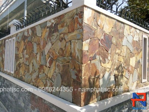 Đá rối đa sắc Lai Châu ốp tường rào 