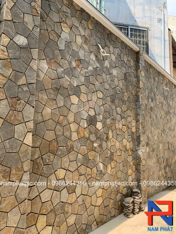 Đá rối cắt quy cách ốp tường 