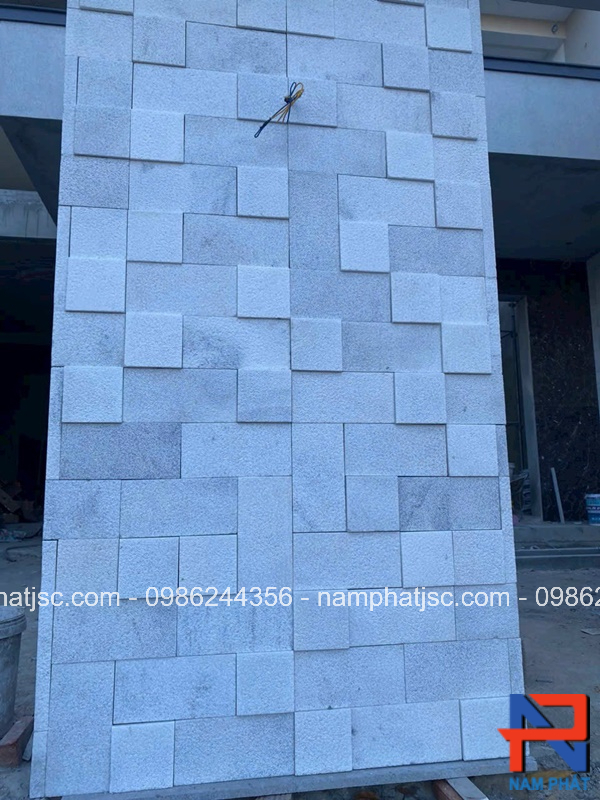 Đá ốp tường 3D lồi lõm 10x10 cm