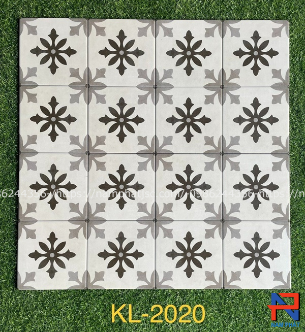 Gạch bông men 20x20 cm nhập khẩu NPGB2009