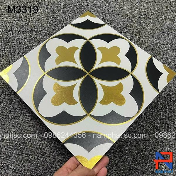 Gạch bông men mạ vàng 30x30 cm NPM3319