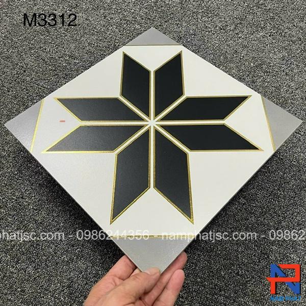Gạch bông men mạ vàng 30x30 cm NPM3312
