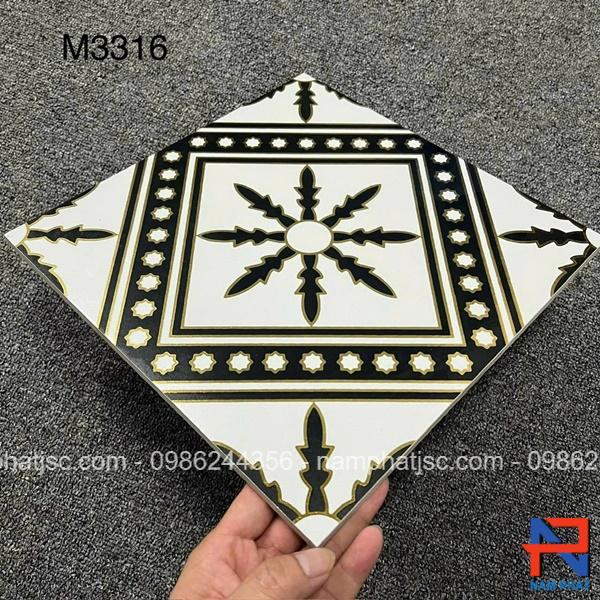 Gạch bông men mạ vàng 30x30 cm NPM3316