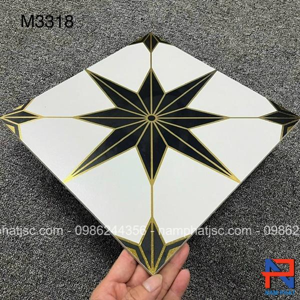 Gạch bông men mạ vàng 30x30 cm NPM3318