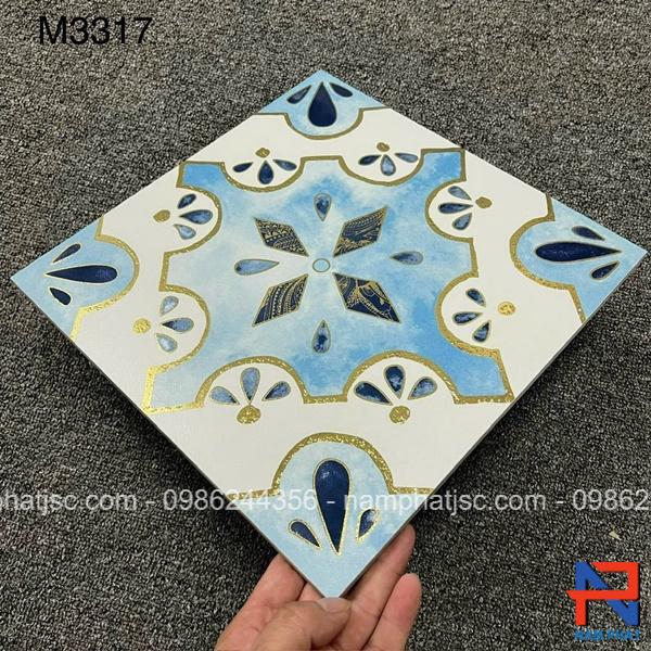 Gạch bông men mạ vàng 30x30 cm NPM3317