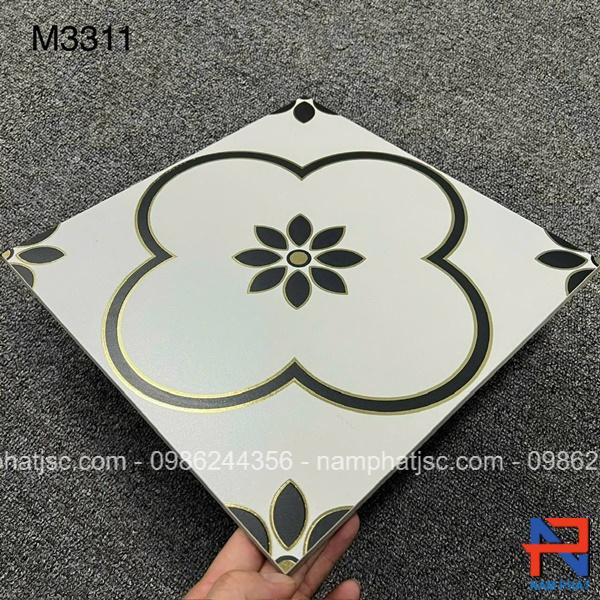 Gạch bông men mạ vàng 30x30 cm NPM3311