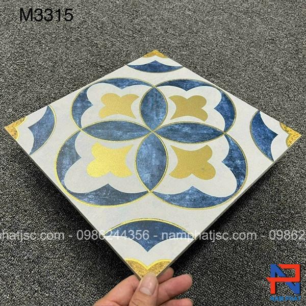 Gạch bông men mạ vàng 30x30 cm NPM3315