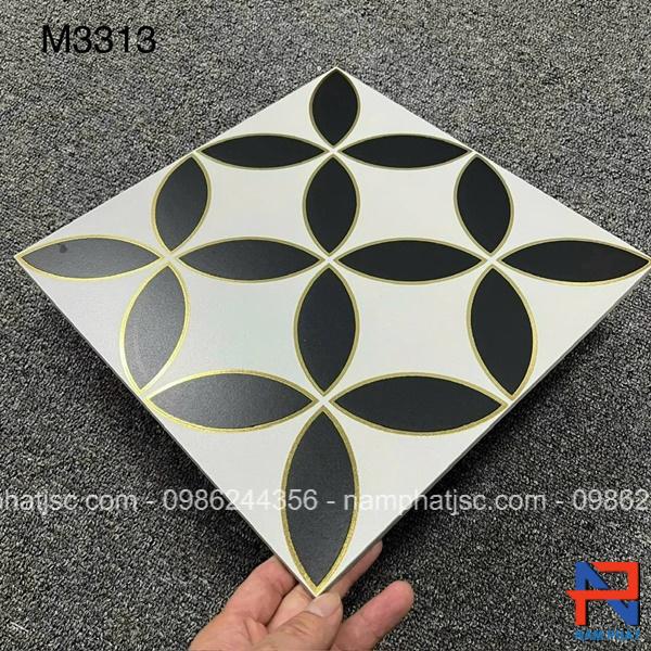 Gạch bông men mạ vàng 30x30 cm NPM3313