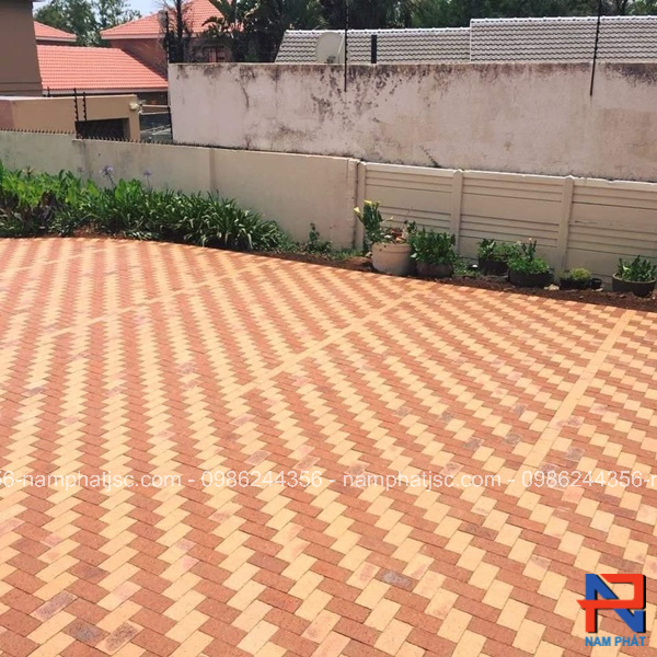 Gạch nung giả cổ lát nền cực độc đáo 